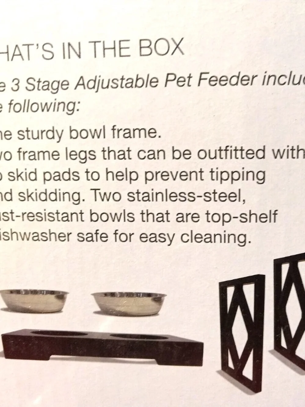 Brookstone 3-Stage Adjustable Pet Feeder - Brown
